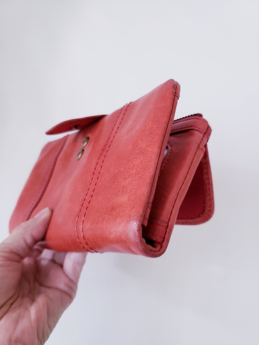 Vintage Fossil Orange Leather Wallet - Picture 11 of 16
